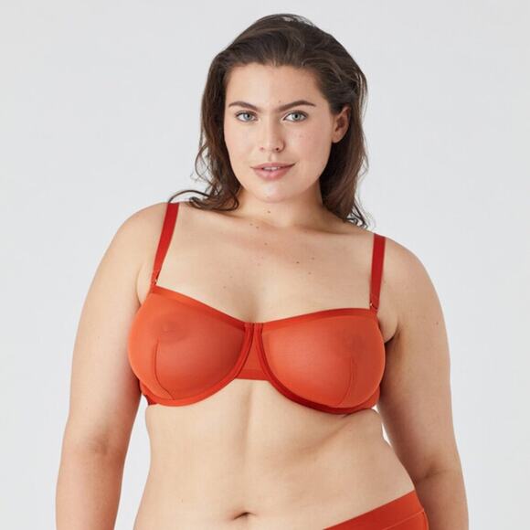 CUUP The Balconette Mesh Bra Mars Size 34F - Picture 1 of 9
